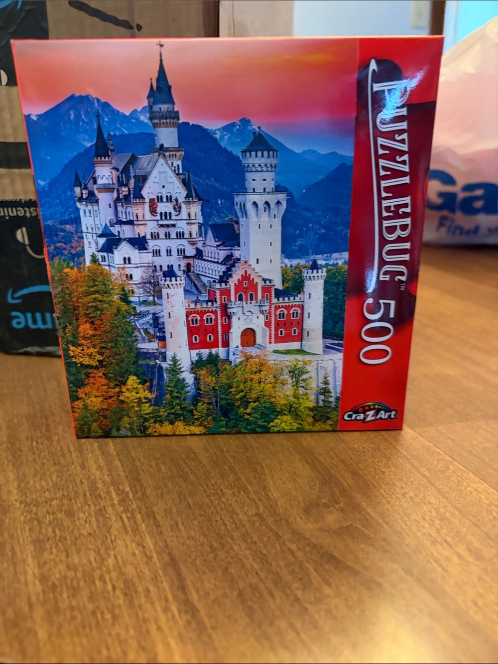 PuzzleBox 500-Piece Jigsaw Puzzle Cra-Z-Art - Castle Scene, Red Accent